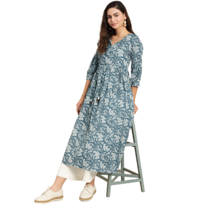 blue-rayon-floral-print-long-kurti-palazzo-suit